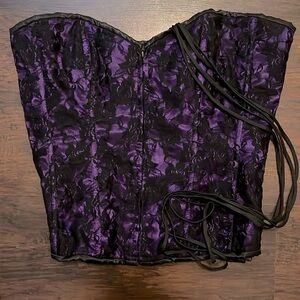 Aconite Purple & Black Laced Corset  5X